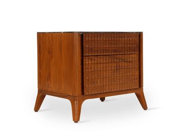 Comodino in teak con cassetti PIEDRA Alankaram