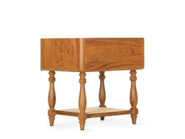 Comodino in teak con cassetto RAFU Alankaram
