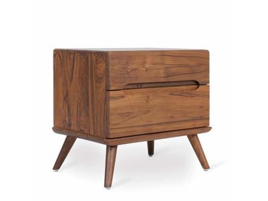 Comodino in teak con cassetti RODO Alankaram