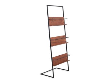 Teak and metal magazine rack SITO Alankaram