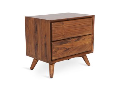 Comodino in teak con cassetti TWEE Alankaram