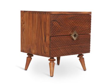 Comodino in teak con cassetti UBIN Alankaram
