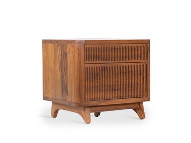 Comodino in teak con cassetti UDIV Alankaram