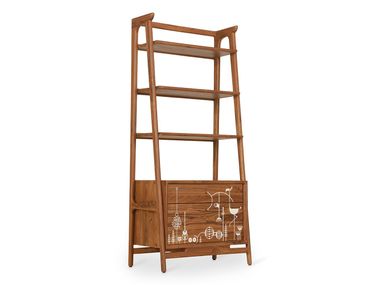 Open teak bookcase WIMA Alankaram