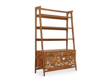 Open teak bookcase WIMA Alankaram