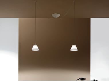 Lampada a sospensione a LED in vetro soffiato MINI 2 PENDILLA Album