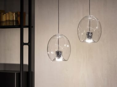 Lampada a sospensione a LED in vetro soffiato MINI XL X1 PATATA XL Album