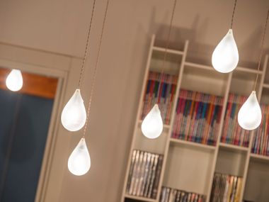 LED glass pendant lamp SCIAME 6 GOCCIA Album