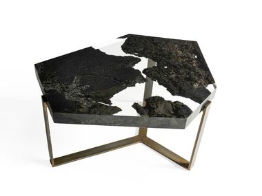 Lava stone and resin central coffee table AEOLIE Alcarol