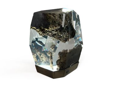 LED lava stone and resin table lamp ETNA GEM Alcarol