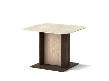 Mesa de centro em madeira com tampo em grés porcelânico ROOTS LOW Alexandra