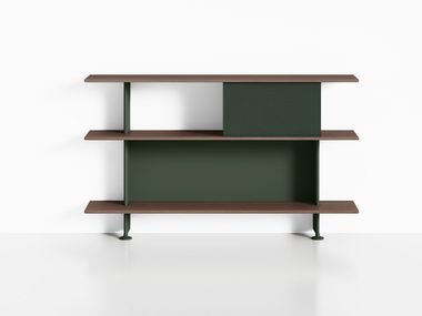 Open sideboard with two shelves HUB DOUBLE SIDEBOARD 140 Alias