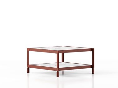 Tavolino in alluminio e vetro SEC_com003 Alias