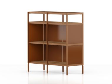 Open wood veneer bookcase SEC_lib014 Alias
