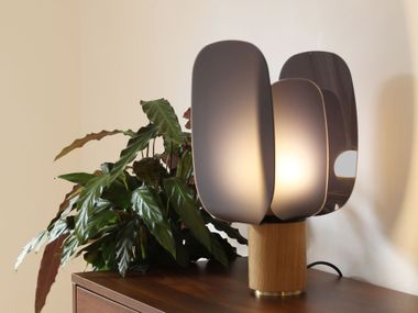 Oak table lamp with dimmer OPHELIA Alma light