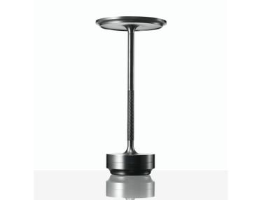 LED rechargeable stainless steel table lamp TURN CRAFT Ambientec