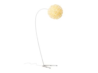 Sculptural silk cocoon handcrafted floor lamp CHRYSALIS SKY Ango