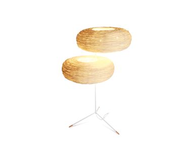 Lampada da terra a LED in rattan DOUBLE WORLD Ango