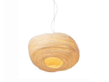 LED rattan pendant lamp FLOATING WORLD Ango