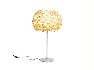 Sculptural silk cocoon handcrafted table lamp MY CHRYSALIS Ango