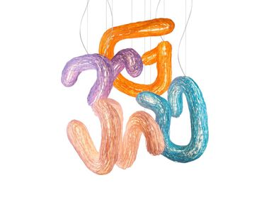 Lampada a sospensione in plastica riciclata PAINT THE LIGHT Ango