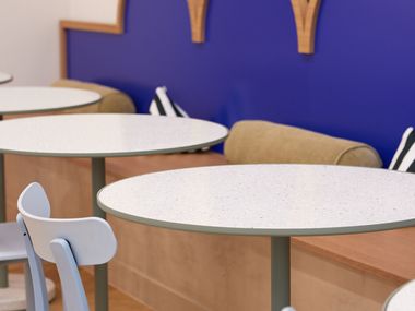 Marine terrazzo tabletop in recycled seashells ostrea MARIN OSTREA Antifer