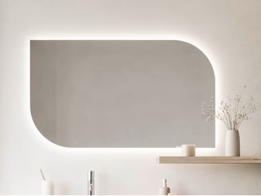 Arbi Arredobagno, LEAF Specchio con illuminazione integrata per bagno da parete