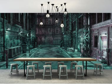 Carta da parati stampata in digitale a motivi BRONX Architects Paper