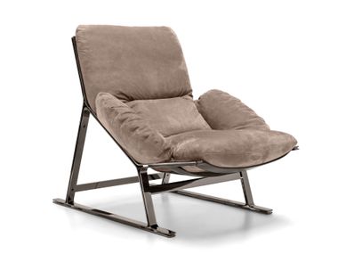 Sled base leather armchair BELAIR Arketipo