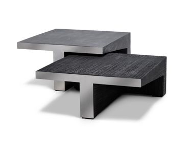 Square resin central coffee table TALKING HEADS Arketipo