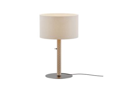Metal and leather table lamp COCO Aromas del Campo