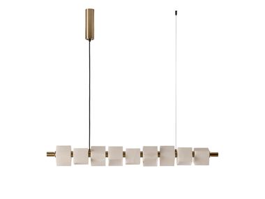 Metal and alabaster pendant lamp CUBIC Aromas del Campo