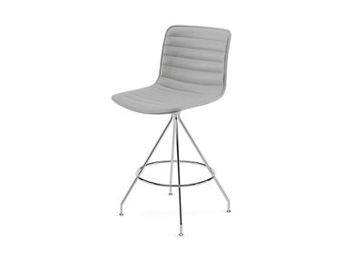Trestle-based leather stool CATIFA (RE) 46 Arper
