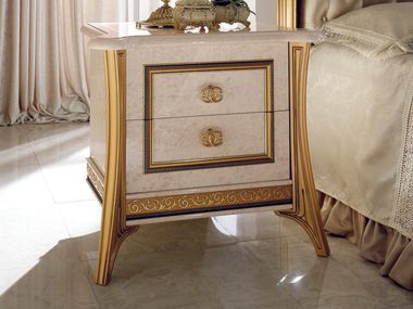 Comodino rettangolare in legno con cassetti MELODIA Arredoclassic
