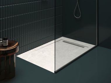 Piatto doccia filo pavimento antiscivolo in porcellana AQUANIT Artceram