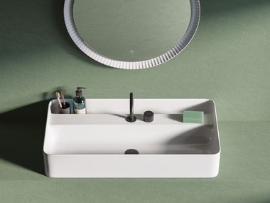 Artceram, BROOKLYN Lavabo rettangolare da appoggio in ceramica