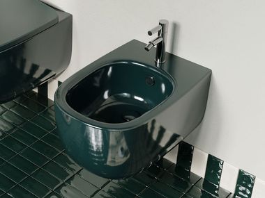 Artceram, SETA Bidet sospeso filo parete in ceramica