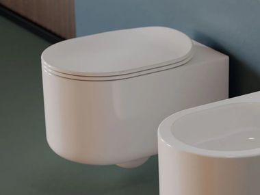 Artceram, SOLIDA Wc filo parete sospeso in ceramica