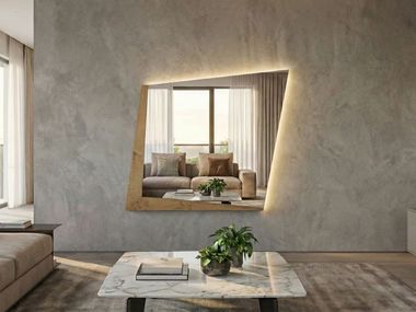 Specchio con illuminazione da parete ALBA Arte Riflessa