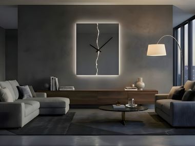 Wall-mounted rectangular clock FULMINE Arte Riflessa
