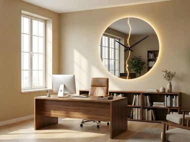 Wall-mounted round clock FULMINE Arte Riflessa