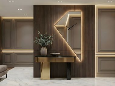 Wall-mounted clock LUCE Arte Riflessa