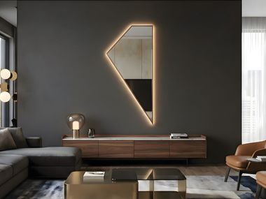 Specchio con illuminazione da parete LUCE Arte Riflessa