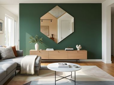 Hexagonal wall-mounted mirror with lighting MERCURIO Arte Riflessa