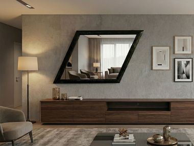 Specchio con illuminazione da parete MEZZANOTTE Arte Riflessa