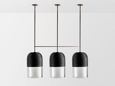 LED dimmbar Handgearbeitete Pendelleuchte INDI TRIPLE Articolo Studios