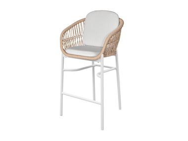 High fabric garden stool with armrests BARI Artie