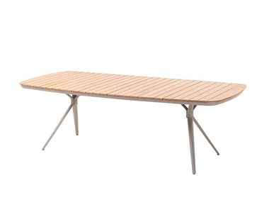 Standard height rectangular wooden garden table BARI Artie