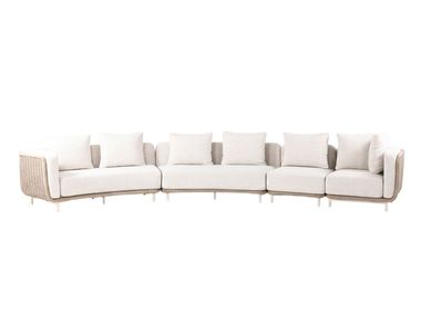Curved modular rope garden sofa HORIZON Artie