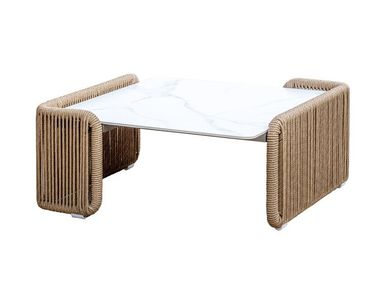 Square low Sintered stone garden side table MAUI Artie